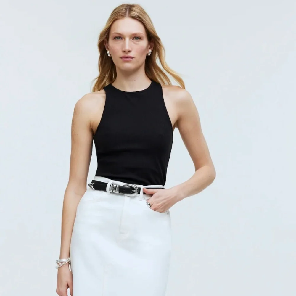 Madewell Highneck Tank in Sleekhold - Picture 2 of 10